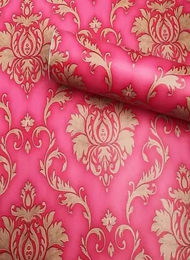 ROSASTELLA Self Adhesive Decorative Peel Stick Waterproof Damask Wallpaper Wall Decor Removable Wall Paper for Living Room Hall Decoration PVC Vinyl DIY Contact Paper 45x304cm - Image 3